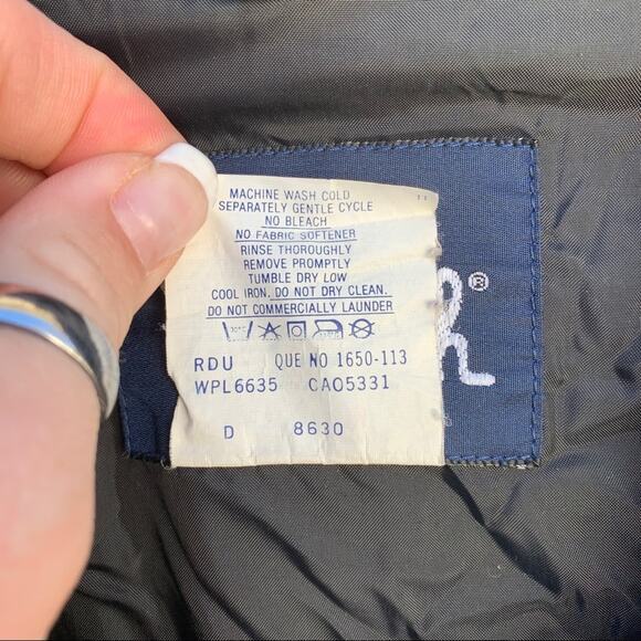 Vintage 90s Woolrich red winter ski coat jacket parka MEDIUM - Picture 7 of 12